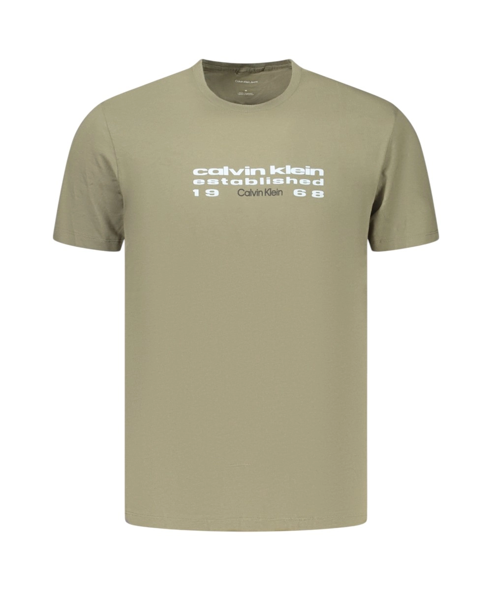 Calvin Klein - Ανδρικό T-shirt SS 30s EU Regular Fit LV04RG800G-LDY Λαδί
