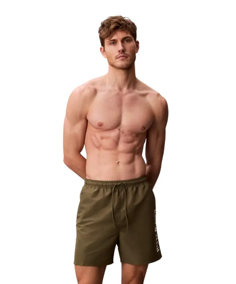 Calvin Klein - Ανδρικό Μαγιό Σορτς Intense Power LV00N61047-PLI Λαδί