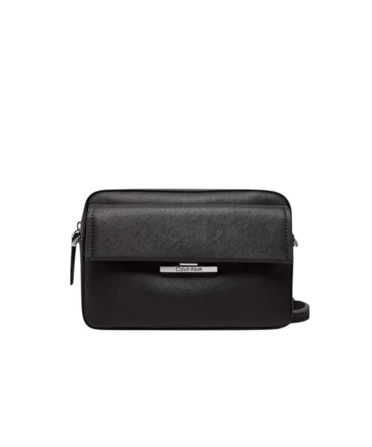 Calvin Klein - Γυναικεία Τσάντα CK Linear Camera Bag Saffiano K60K612564-BEH Μαύρο