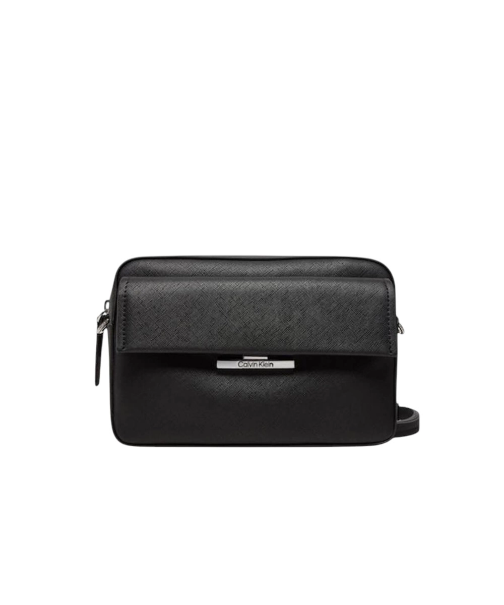 Calvin Klein - Γυναικεία Τσάντα CK Linear Camera Bag Saffiano K60K612564-BEH Μαύρο