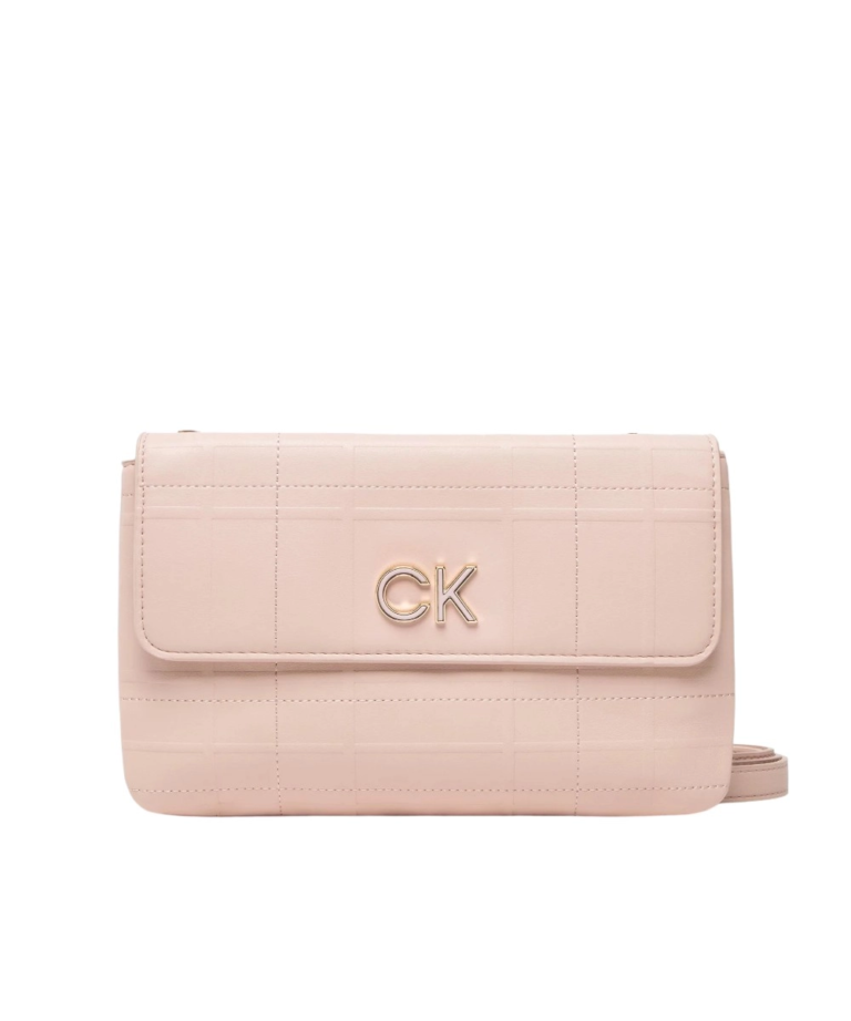 Calvin Klein - Γυναικεία Τσάντα Χιαστί Re-Lock Dbl Xbody W/Flap Quil K60K609686-TER Ροζ