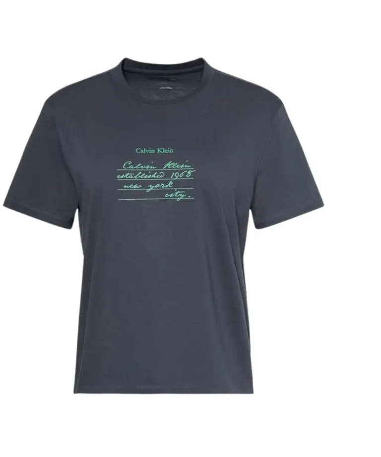 Calvin Klein - Γυναικείο T-Shirt SS Classic Handwriting Logo Tee LV047G800G-4XN Γκρι