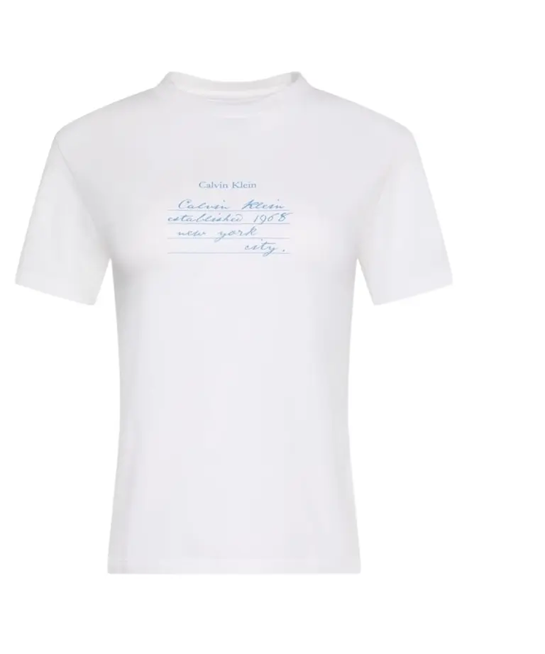 Calvin Klein - Γυναικείο T-Shirt SS Classic Handwriting Logo Tee LV047G800G-YAF Λευκό