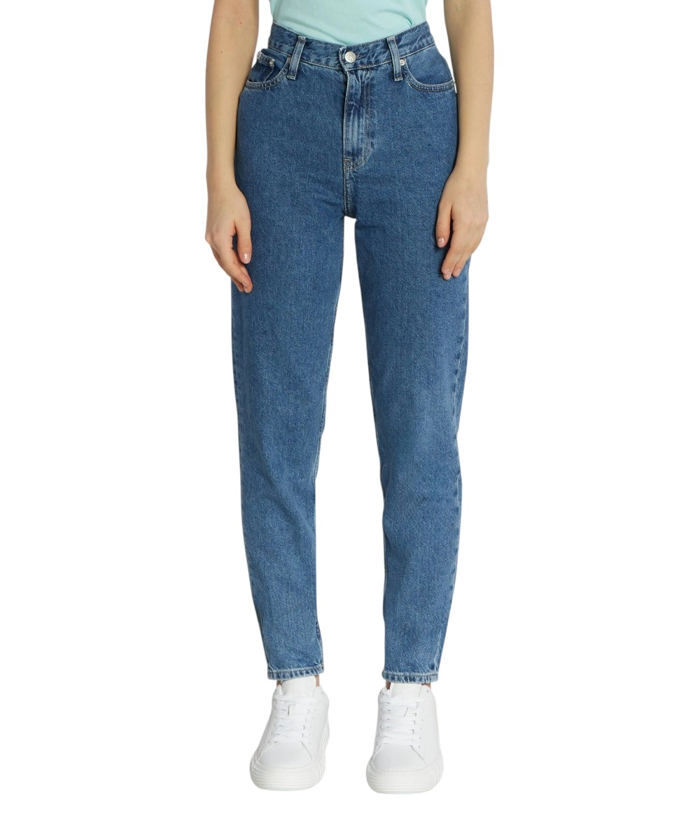 Calvin Klein - Γυναικείο Παντελόνι Mom Jeans J20J222766-1A4 Μπλε