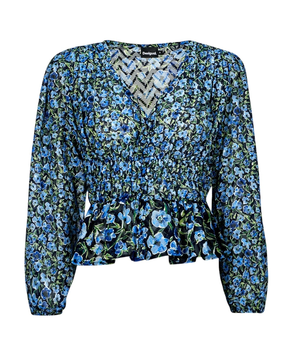 Desigual - Γυναικεία Μπλούζα Πουκάμισο Zoé 24SWBW17-5000 Μπλε