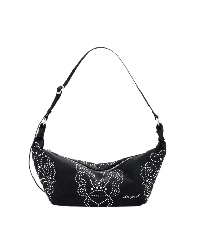 Desigual - Γυναικεία Τσάντα 'Ωμου Munster Poker Face 25WAXPBG-2000 Μαύρο