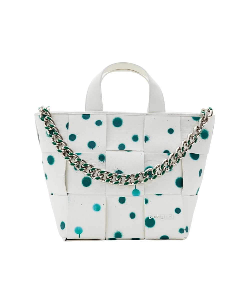 Desigual - Γυναικεία Τσάντα 'Ωμου New Splatter Valdivia 24SAXP60-1000 Λευκό