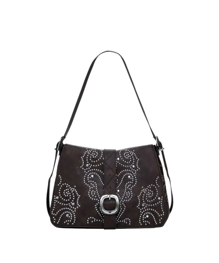 Desigual - Γυναικεία Τσάντα 'Ωμου Poker Face Posadas 25WAXP34-6009 Καφέ
