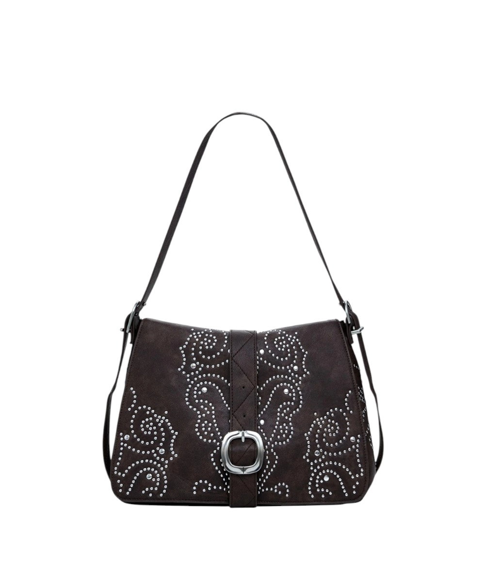 Desigual - Γυναικεία Τσάντα 'Ωμου Poker Face Posadas 25WAXP34-6009 Καφέ