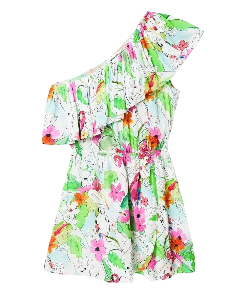 Desigual - Γυναικείο Φόρεμα Mini Monaco 23SWVW83-1000 Λευκό