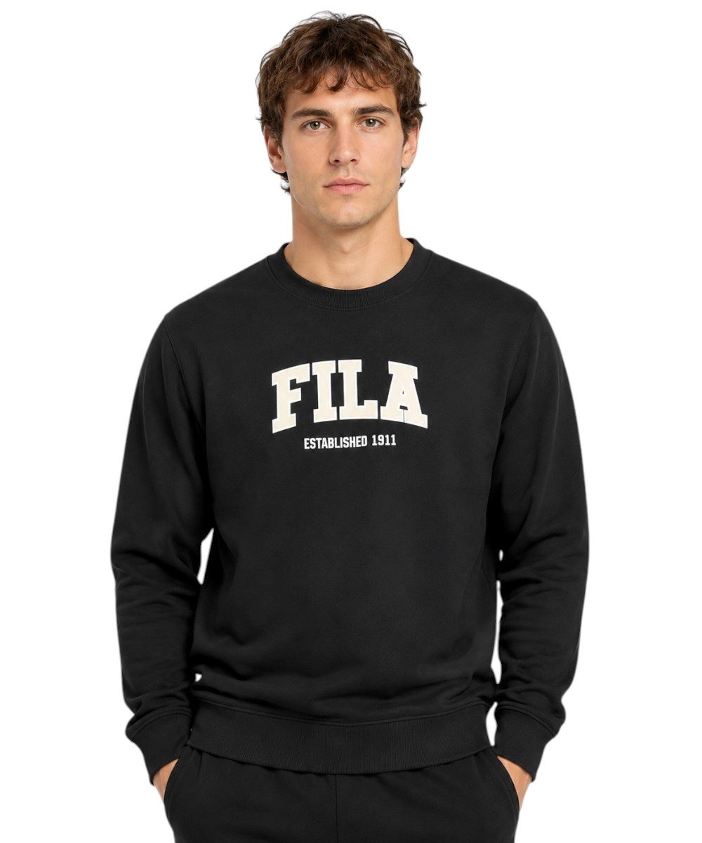 Fila - Ανδρική Μπλούζα Φούτερ Rifredi FAM1354-80010 Μαύρο