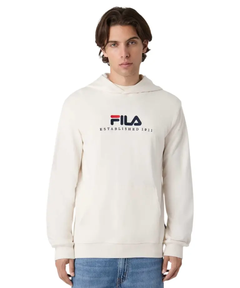 Fila - Ανδρική Μπλούζα Φούτερ Με Κουκούλα Valsera FAU0227-10010 Λευκό