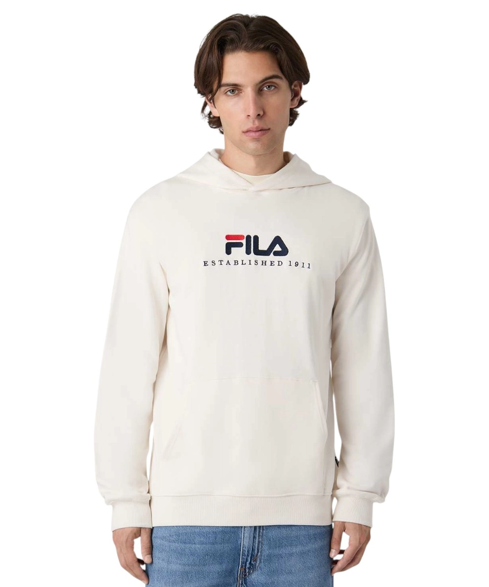 Fila - Ανδρική Μπλούζα Φούτερ Με Κουκούλα Valsera FAU0227-10010 Λευκό