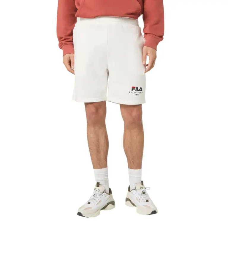 Fila - Ανδρικό Αθλητικό Σορτς Lusciano FAU0230-10010 Λευκό