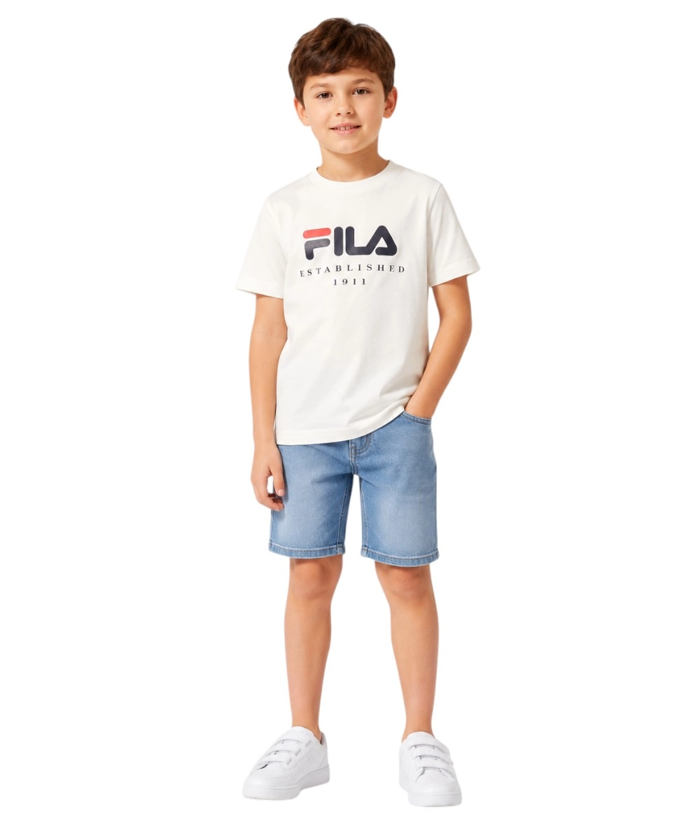 Fila - Παιδικό T-shirt Benna Logo FAK0432-10001 Λευκό