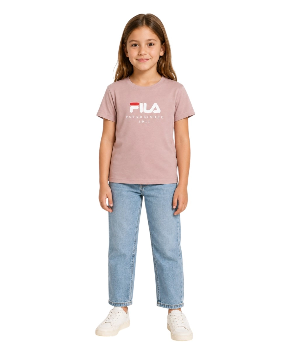 Fila - Παιδικό T-shirt Benna Logo FAK0432-40133 Ροζ