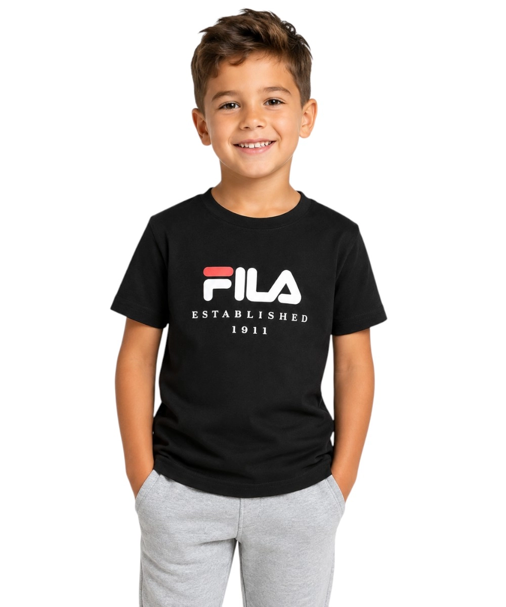Fila - Παιδικό T-shirt Benna Logo FAK0432-80010 Μαύρο