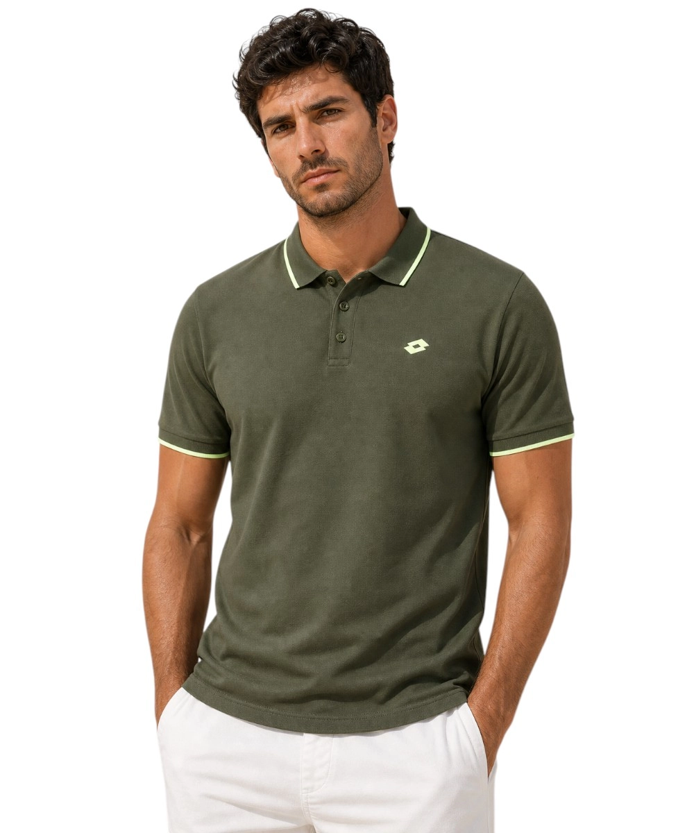 Lotto - Ανδρικό Polo Regular Fit 438888-ARMY Λαδί