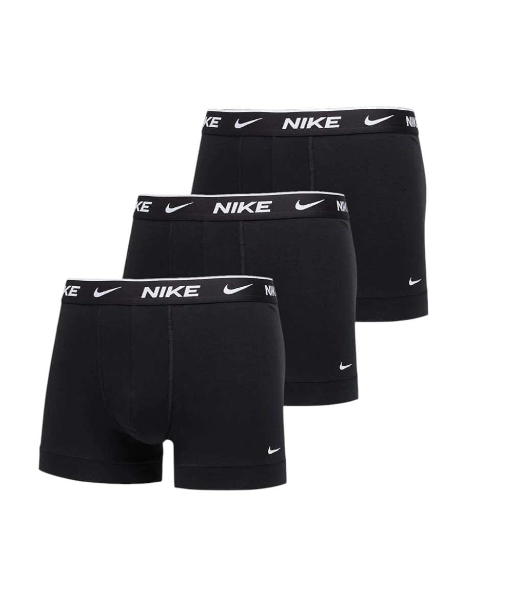 Nike - Ανδρικά Μποξεράκια Essential Cotton Stretch Trunk 3-Pack NQ00KE1284-001 Μαύρο