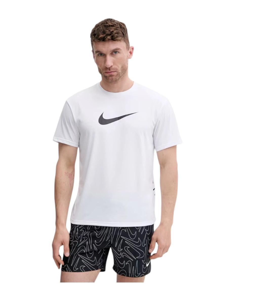 Nike - Ανδρική Αντηλιακή Μπλούζα Short Sleeve Hydroguard NESSG523-100 Λευκό