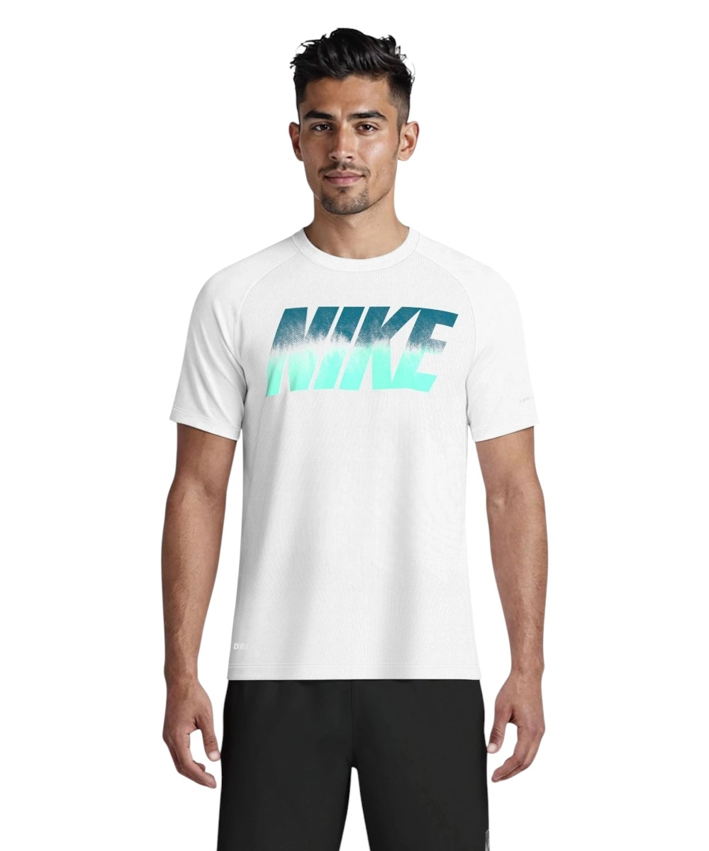 Nike - Ανδρική Αντηλιακή Μπλούζα Short Sleeve Hydroguard NESSG580-100 Λευκό