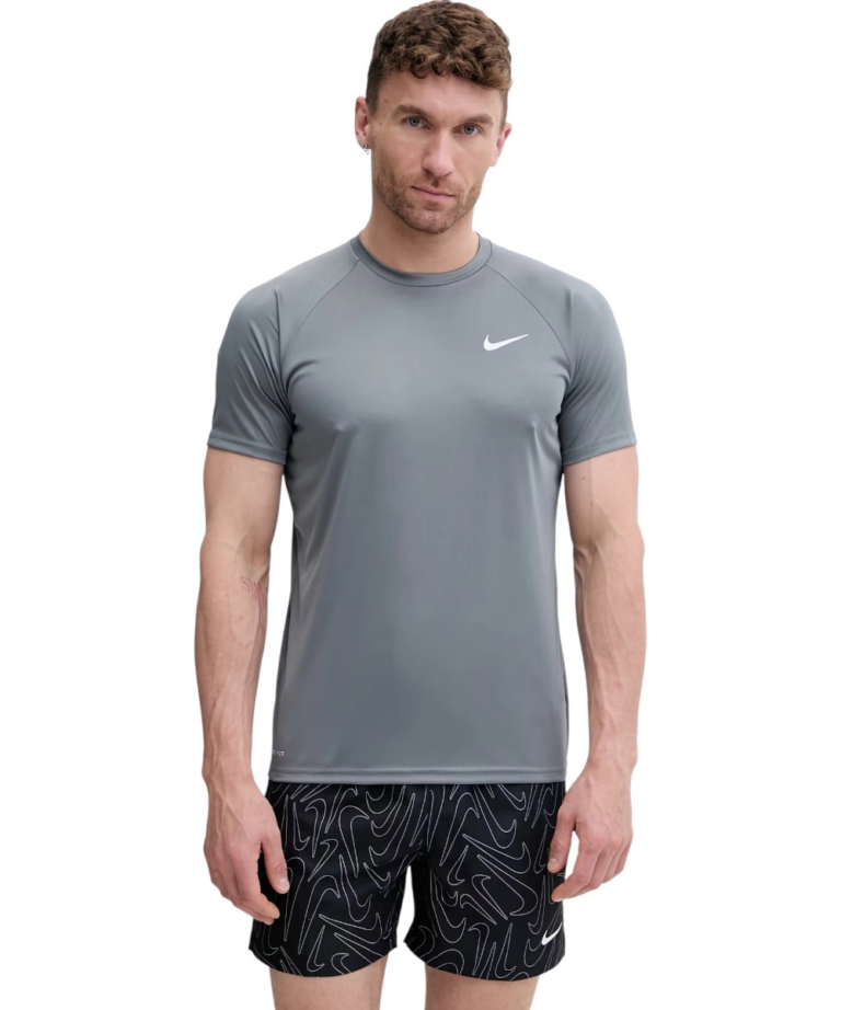 Nike - Ανδρικό Μαγιό T-shirt Hydroguard Essential Standard Fit NESSA586-051 Γκρι