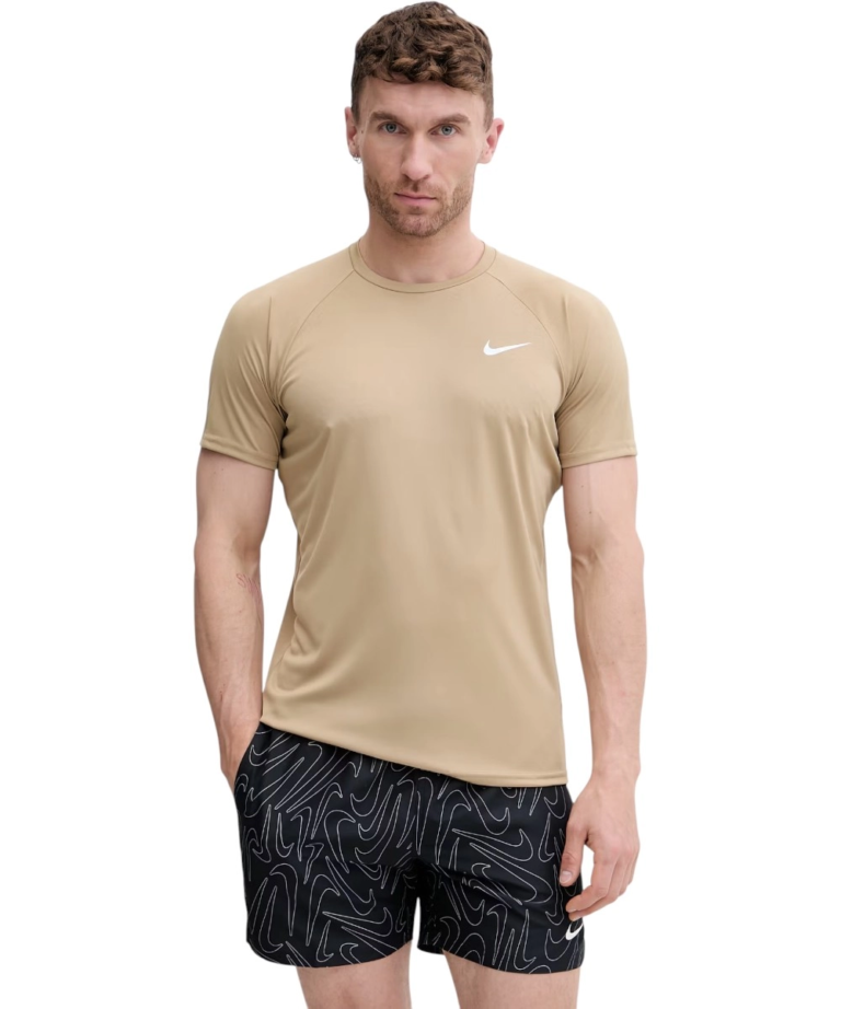 Nike - Ανδρικό Μαγιό T-shirt Hydroguard Essential Standard Fit NESSA586-241 Μπεζ