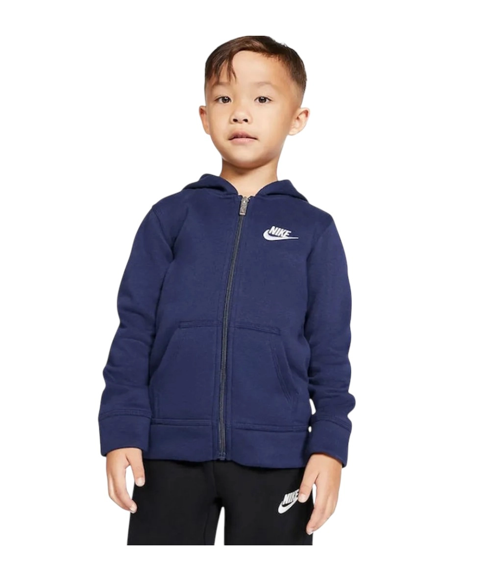 Nike - Παιδική Ζακέτα Φούτερ Club Fleece FZ Hoodie 86F321-U90 Μπλε