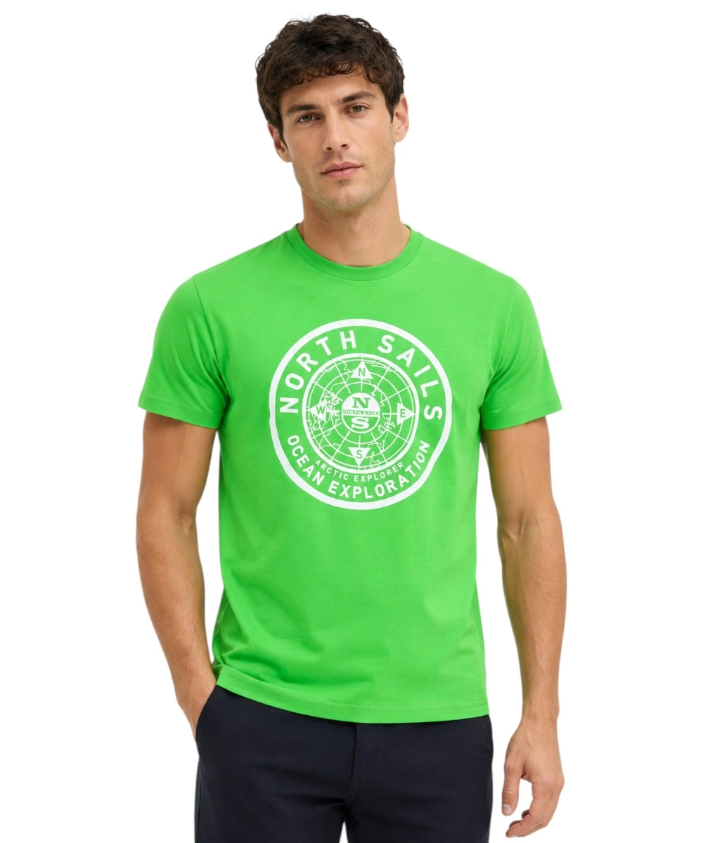 North Sails - Ανδρικό T-shirt Κοντομάνικο Regular Fit 996025-000-0432 Λαχανί