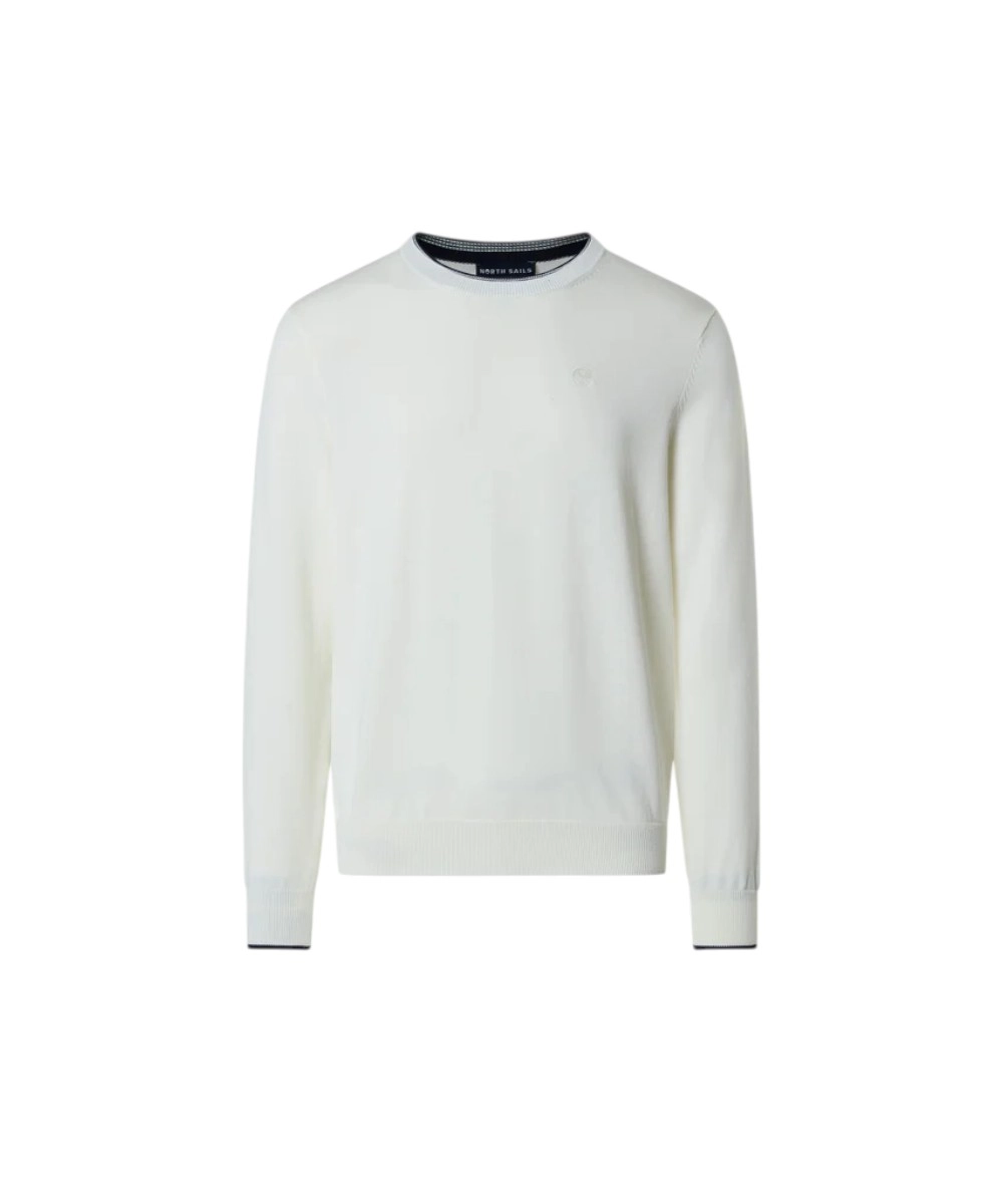 North Sails- Ανδρικό Πουλόβερ Crew-neck sweater 699227-000-0105 Λευκό