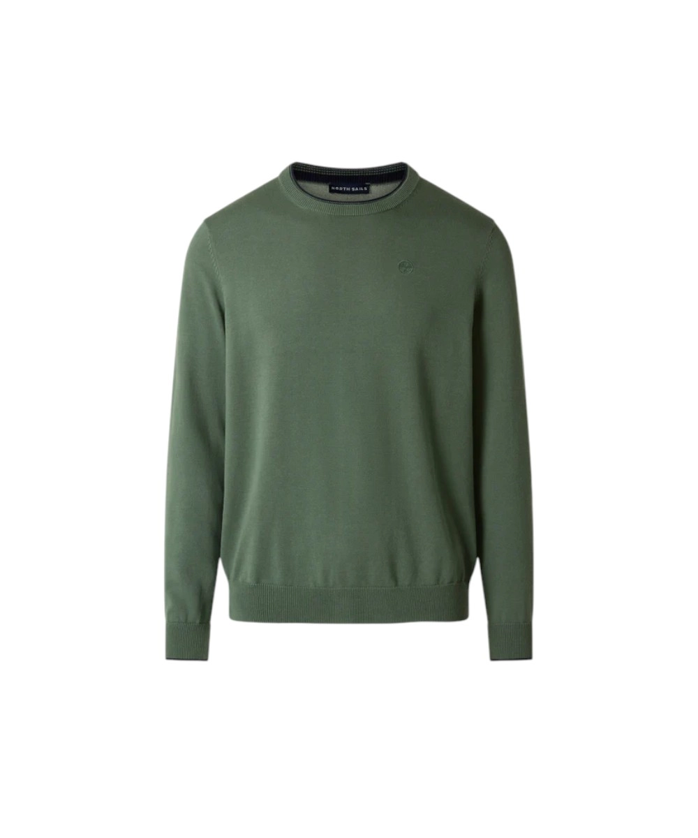 North Sails- Ανδρικό Πουλόβερ Crew-neck sweater 699227-000-0476 Πράσινο