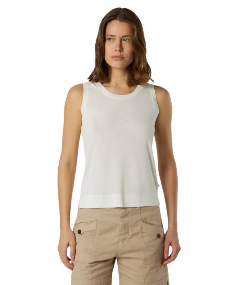 North Sails - Γυναικεία Αμάνικη Μπλούζα Slub Jersey Tank Top 093631-000-0105 Λευκό