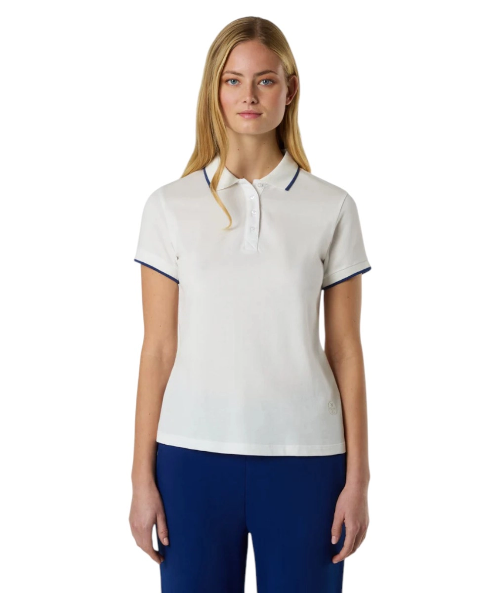 North Sails- Γυναικεία Κοντομάνικη Μπλούζα Polo Modal jersey 092308-000-0105 Λευκό