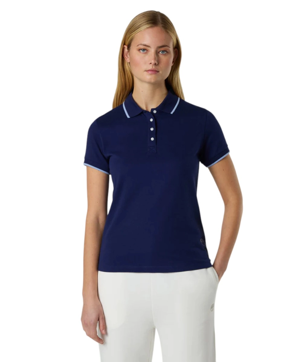 North Sails- Γυναικεία Κοντομάνικη Μπλούζα Polo Modal jersey 092308-000-0805 Μπλε