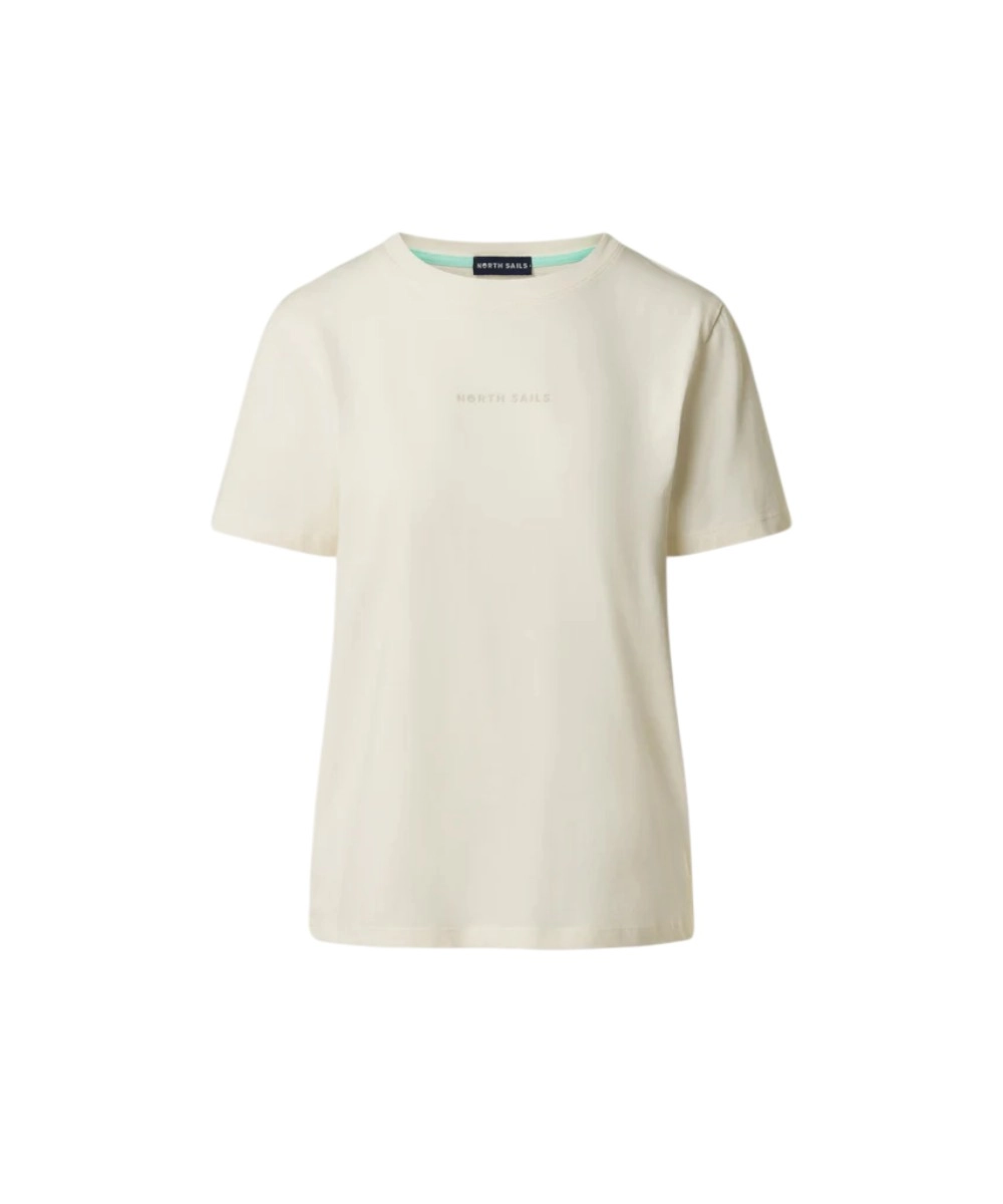 North Sails- Γυναικεία Κοντομάνικη Μπλούζα T-Shirt tonal logo 093524-000-0105 Λευκό