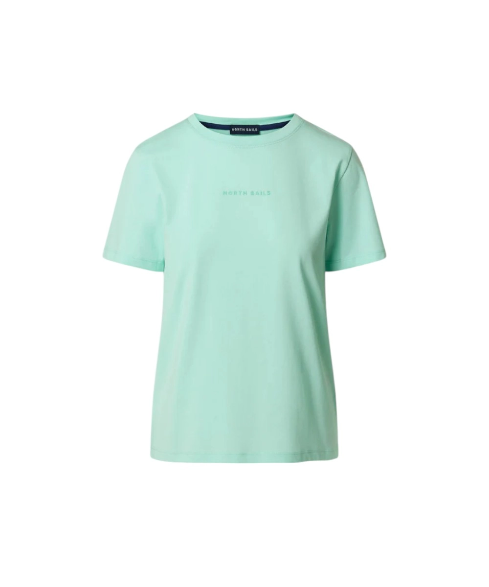 North Sails- Γυναικεία Κοντομάνικη Μπλούζα T-Shirt tonal logo 093524-000-0466 Πράσινο Ανοιχτό
