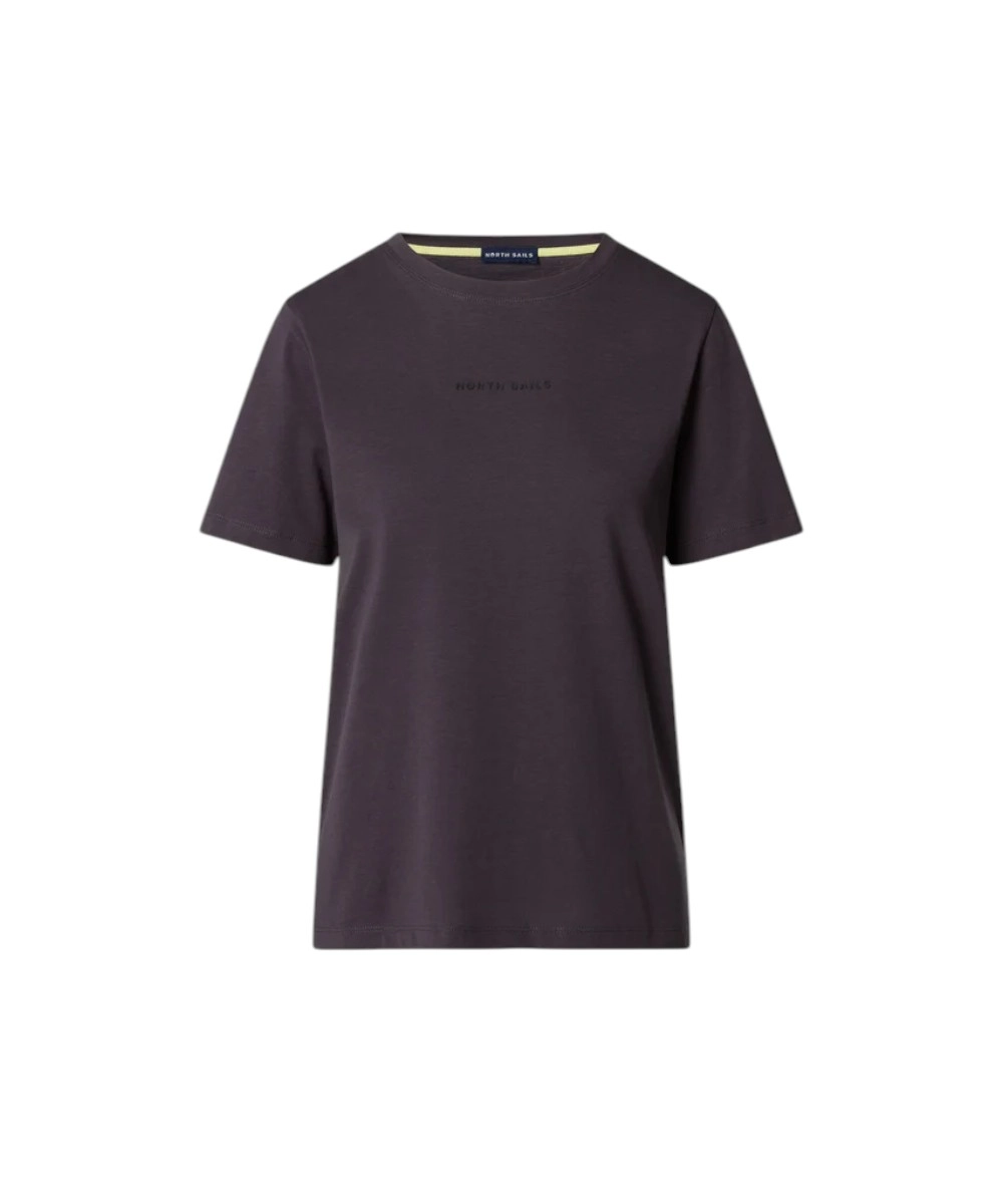 North Sails- Γυναικεία Κοντομάνικη Μπλούζα T-Shirt tonal logo 093524-000-0959 Γκρι Σκούρο