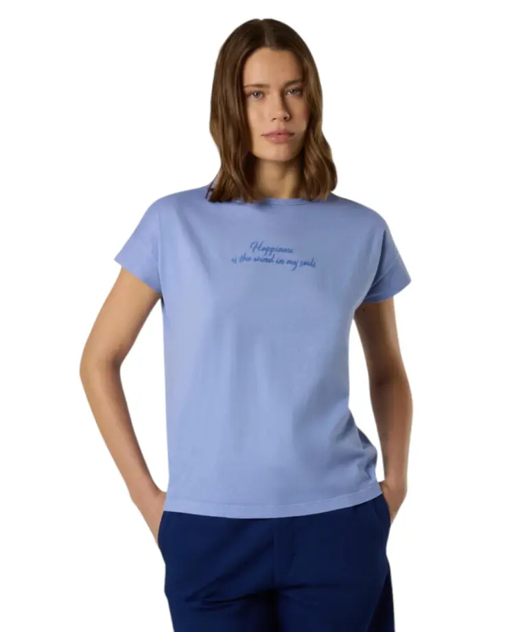 North Sails - Γυναικεία Κοντομάνικη Μπλούζα slogan Print 093567-000-0855 Μωβ