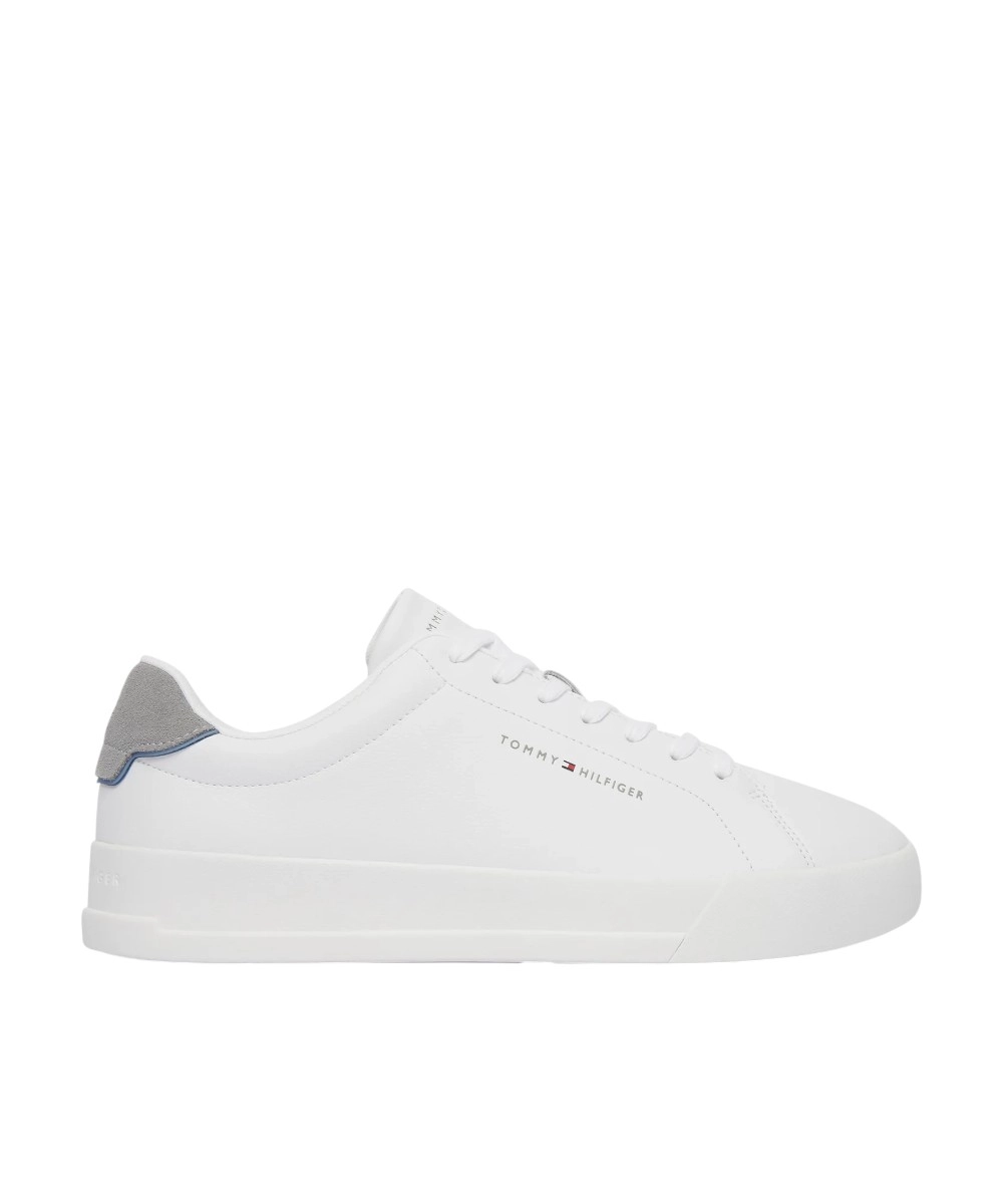 Tommy Hilfiger - Ανδρικά Sneakers Th Court Lth Detail Ess FM0FM05367-02U Λευκό/Γκρι