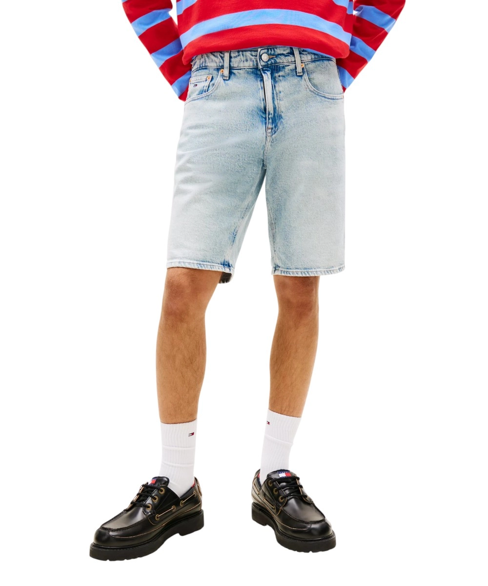 Tommy Hilfiger - Ανδρική Βερμούδα Σορτς Scanton Faded Denim Slim Fit DM0DM22977-1AB Μπλε