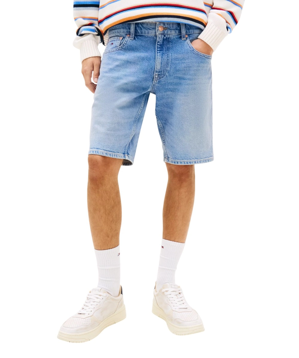 Tommy Hilfiger - Ανδρική Βερμούδα Σορτς Scanton Whiskered Denim Slim Fit DM0DM22981-1A5 Μπλε