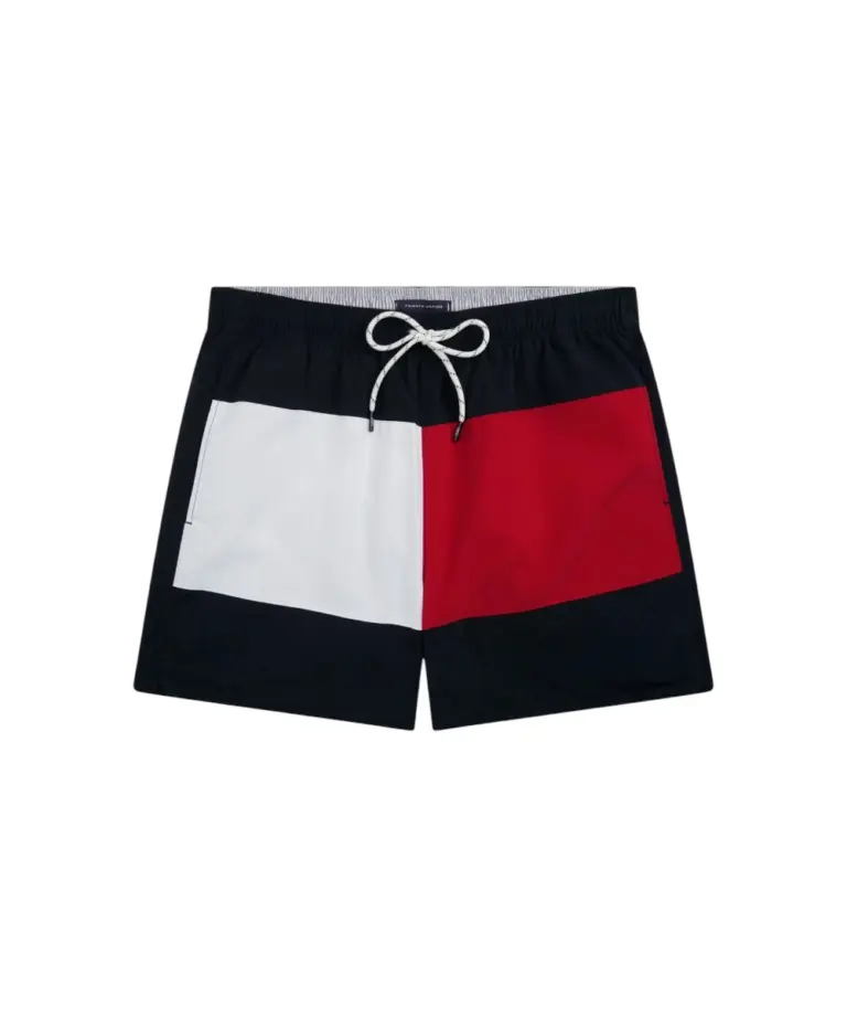 Tommy Hilfiger - Ανδρικό Μαγιό Σορτς Colour-Blocked Mid Length UM0UM03840-DW5 Μπλε Σκούρο