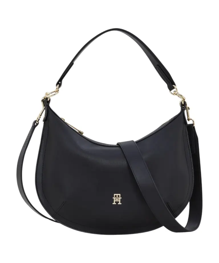 Tommy Hilfiger - Γυναικεία Τσάντα Ώμου Th Chic Shoulder Bag AW0AW16687-BDS Μαύρο