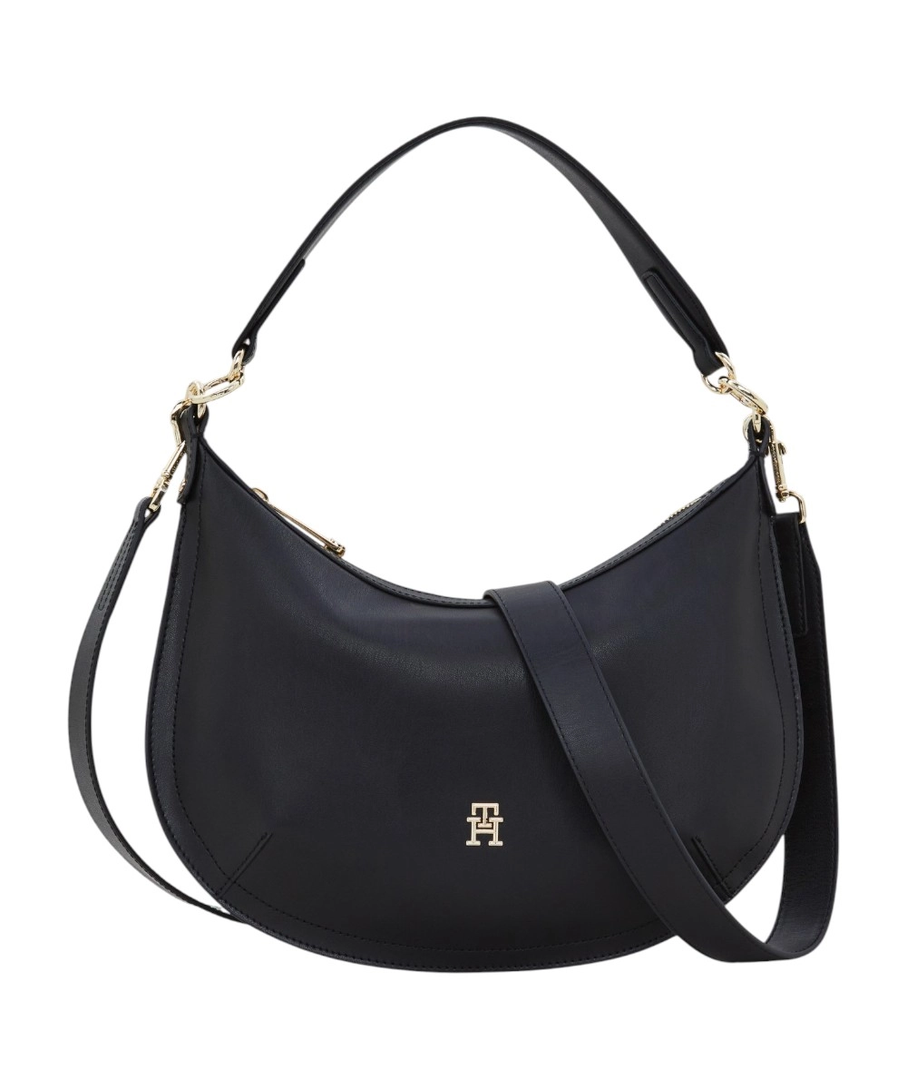 Tommy Hilfiger - Γυναικεία Τσάντα Ώμου Th Chic Shoulder Bag AW0AW16687-BDS Μαύρο