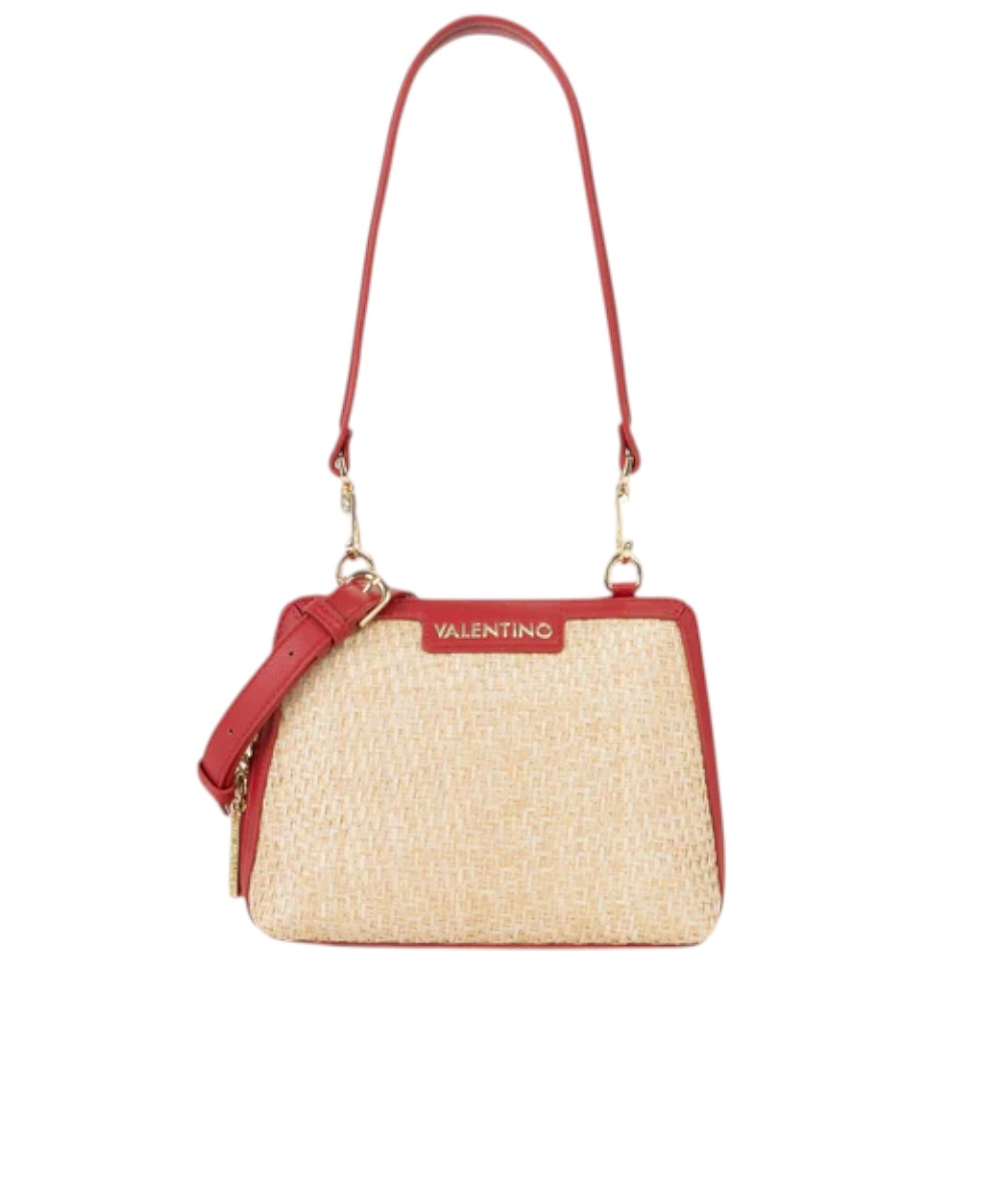 Valentino Bags - Γυναικεία Τσάντα Ώμου Demetra VBS9R942-235 Μπεζ/Κόκκινο