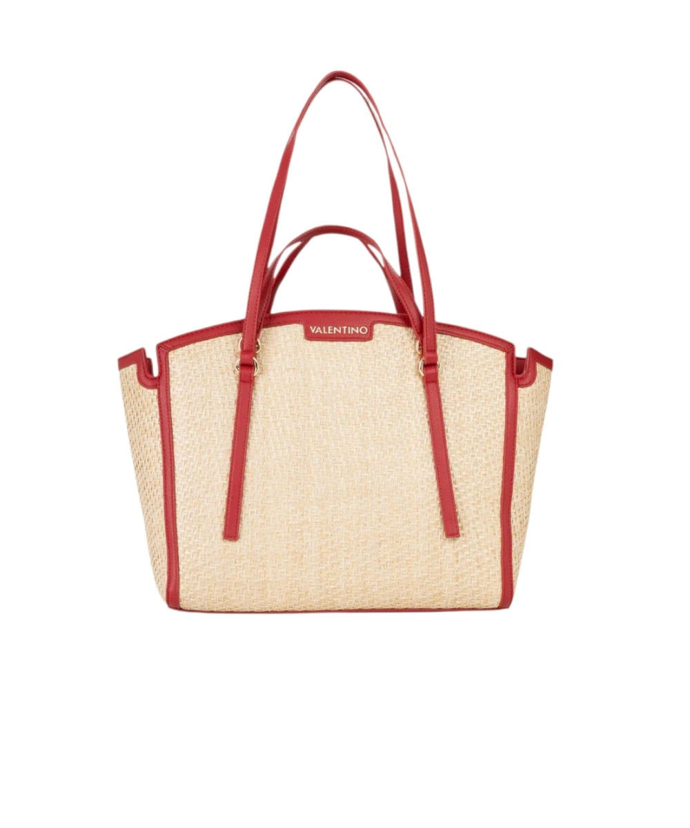 Valentino Bags - Γυναικεία Τσάντα Ώμου Demetra VBS9R901-235 Μπεζ/Κόκκινο