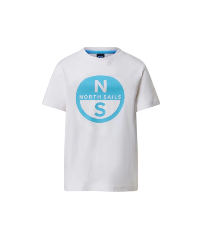 North Sails - Παιδικό Κοντομάνικο Μπλουζάκι T-Shirt Maxi Logo 795225-000-0101 Λευκό