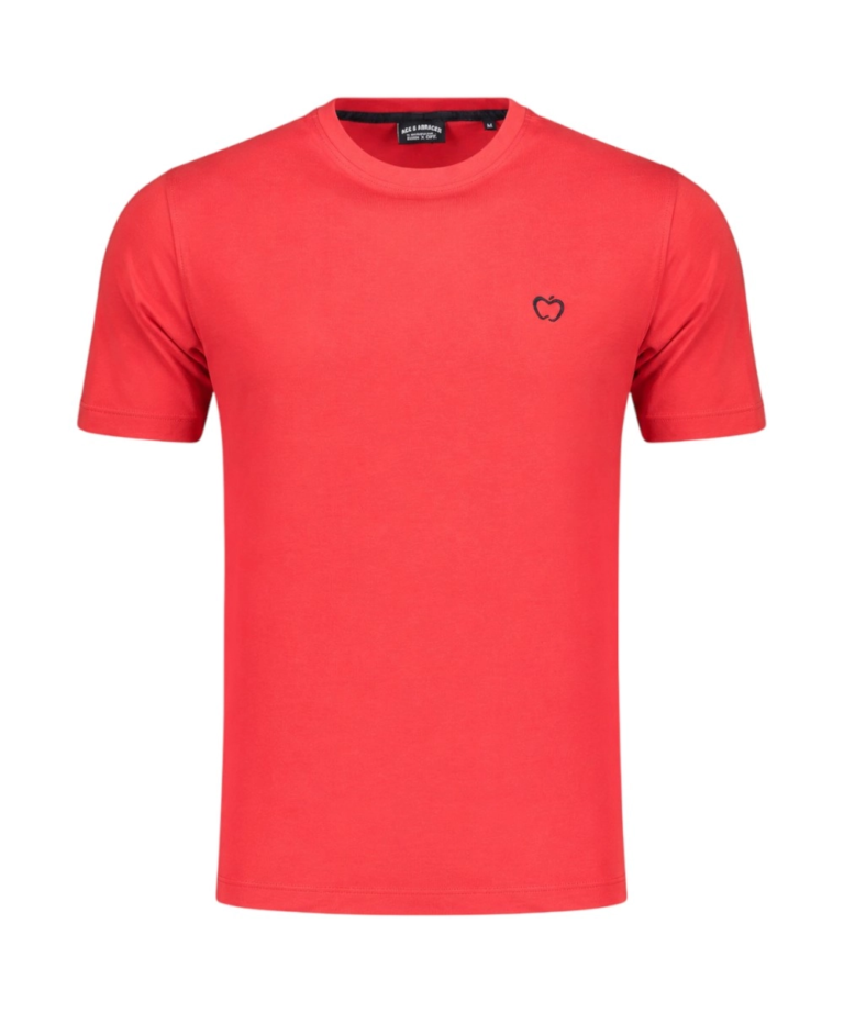 Baci & Abbracci - Ανδρικό T-shirt Crew Neck with Logo BAM3381-CILIEG Κόκκινο