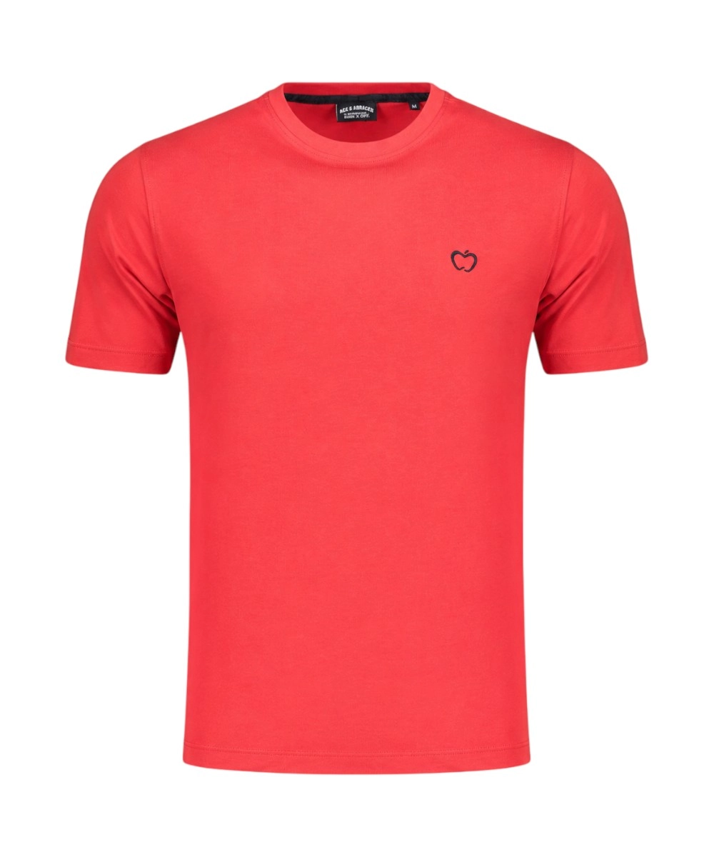 Baci & Abbracci - Ανδρικό T-shirt Crew Neck with Logo BAM3381-CILIEG Κόκκινο