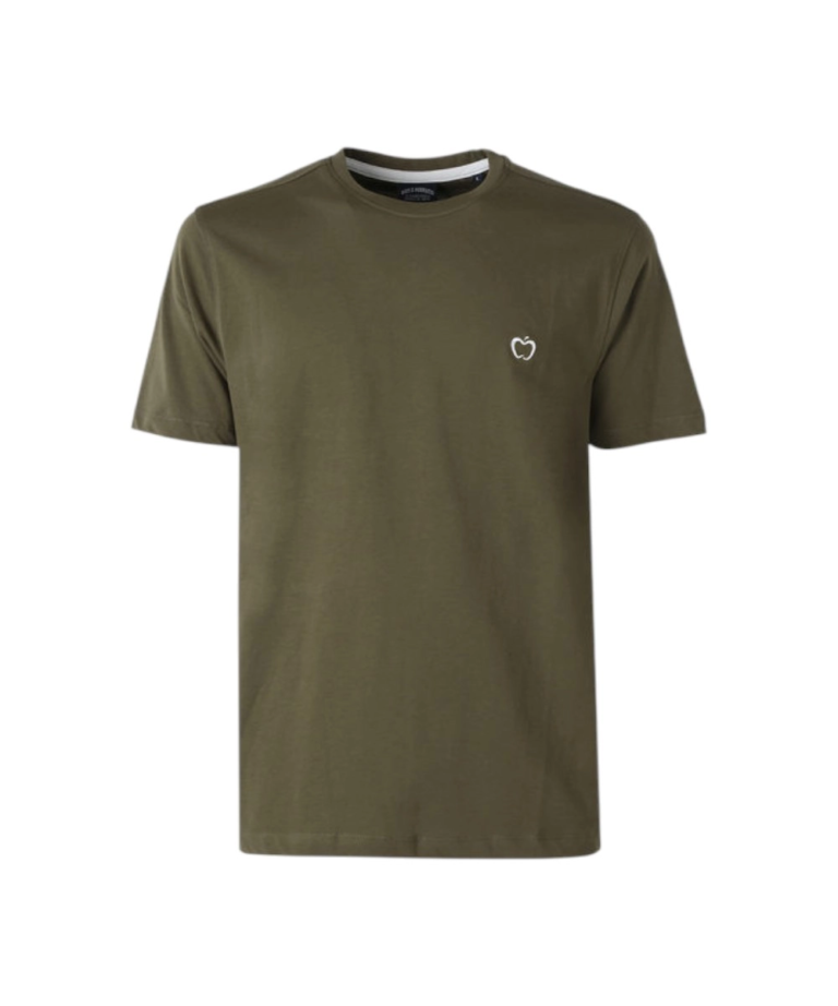 Baci & Abbracci - Ανδρικό T-shirt Crew Neck with Logo BAM3381-MILITA Χακί